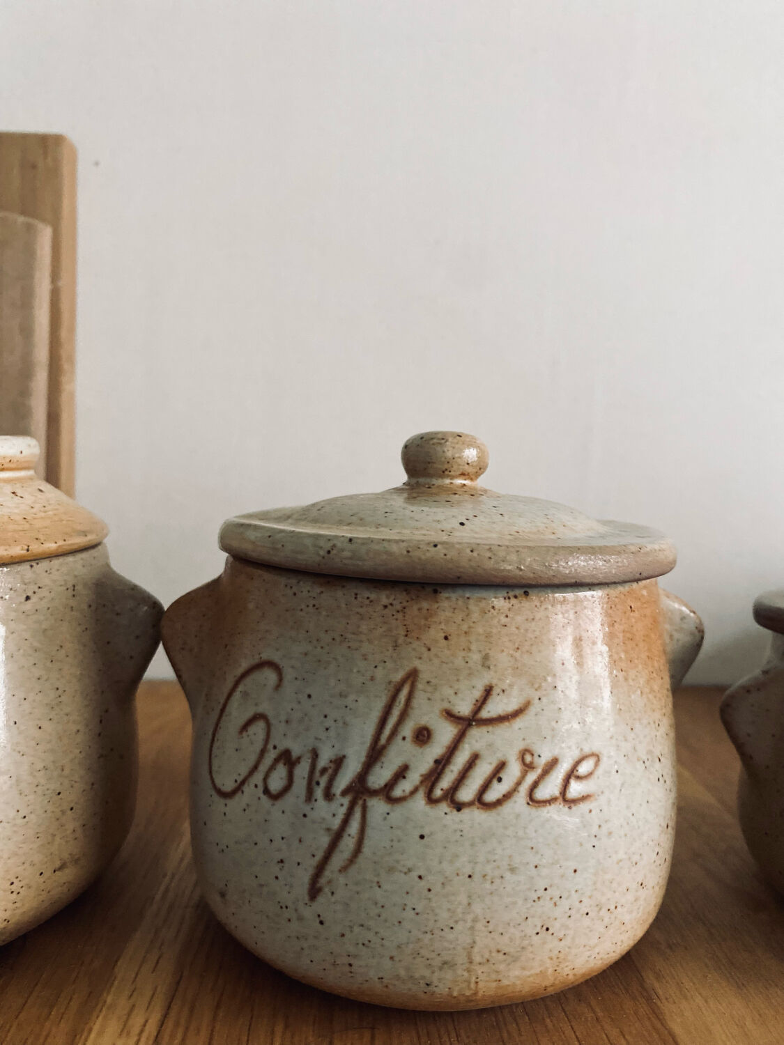 Antique stoneware spice pots