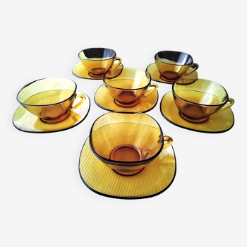 6 Grandes tasses à thé Véréco  Vintage