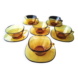 6 Large Vintage Véréco Tea Cups