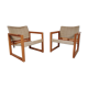Paire de fauteuils "safari" en pin par Karin Mobring années 80