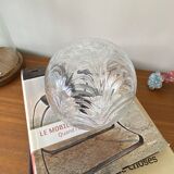 Old transparent glass globe for wall lamp chandelier.