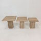Set of 3 italian travertine coffee tables, 1980s