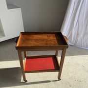 Wooden rolling trolley with removable top H66 75x35