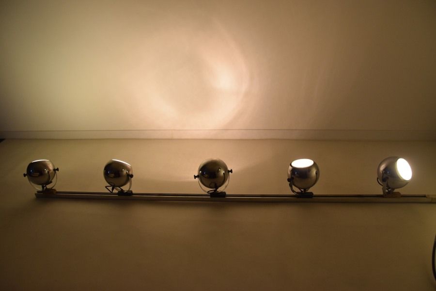 Lamp - floor lamp chandelier Rampe eye ball vintage 70s design