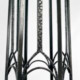 Important wrought iron chandelier, Art Deco Gothic, France, Circa 1920
