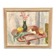 Original Swedish Oil on Panel – "Vase and Vegetables" by Arne Kilsby – Signed – Vintage and Framed – 54 × 46 cm (21.3" × 18.1")