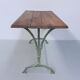 Art nouveau bistro table with cast iron frame