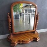 Antique tilting tabletop mirror