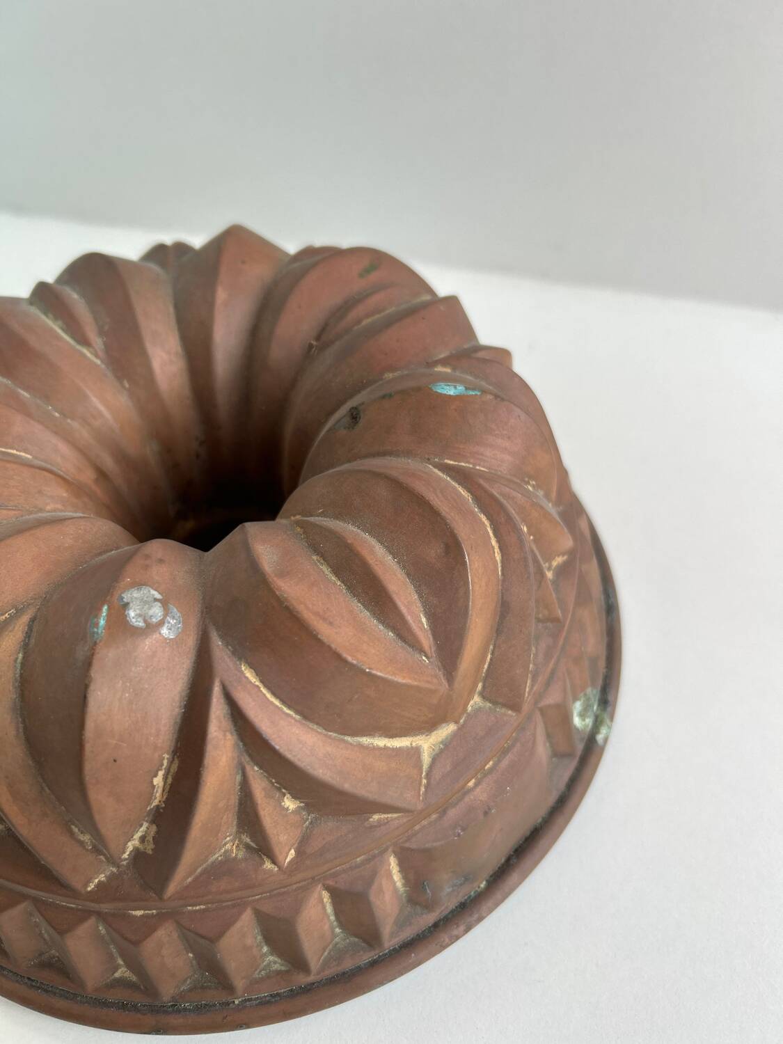 Old copper cake mold