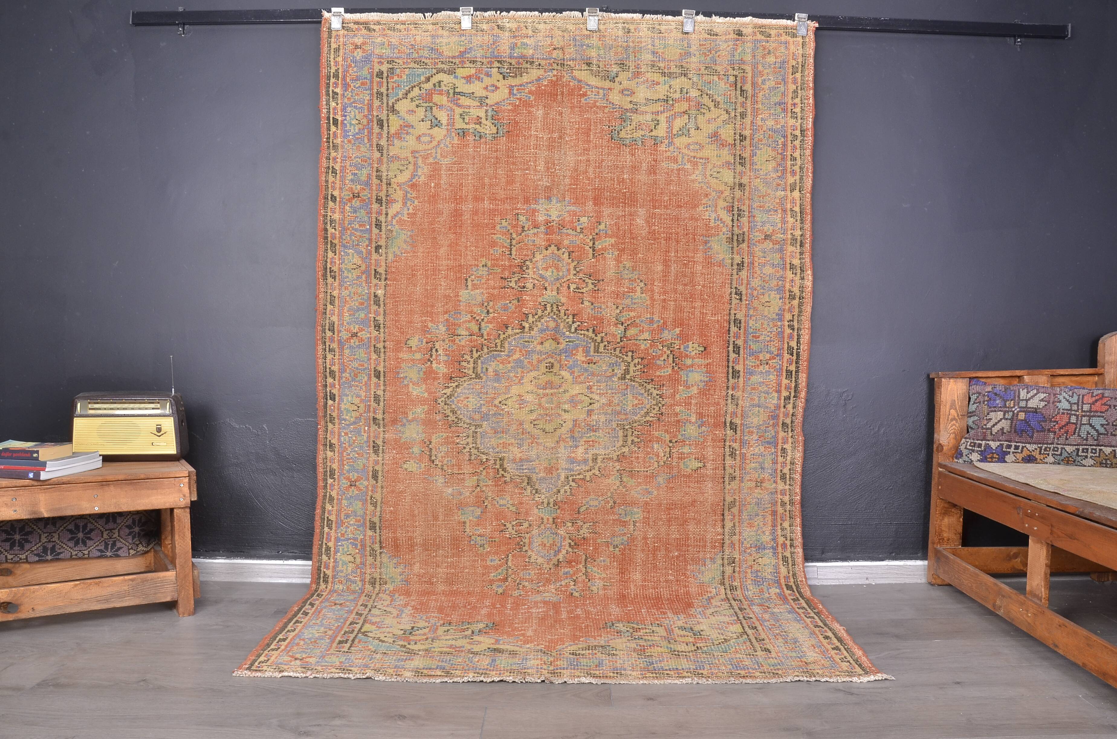 Vintage Turkish Wool Oushak Rug sku 688