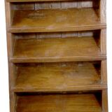 Old straight staircase in Burmese teak