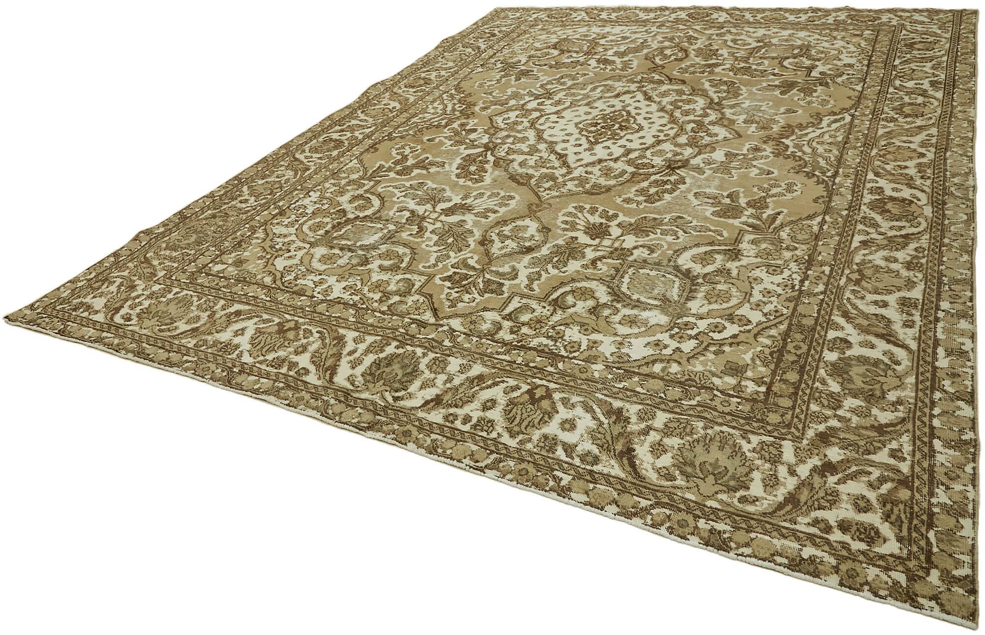 1970s 285 cm x 385 cm beige wool carpet