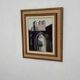 Original mid-century Swedish oil on canvas – “Entrance” by Reuben Hedin – vintage & framed – 55 × 63 cm