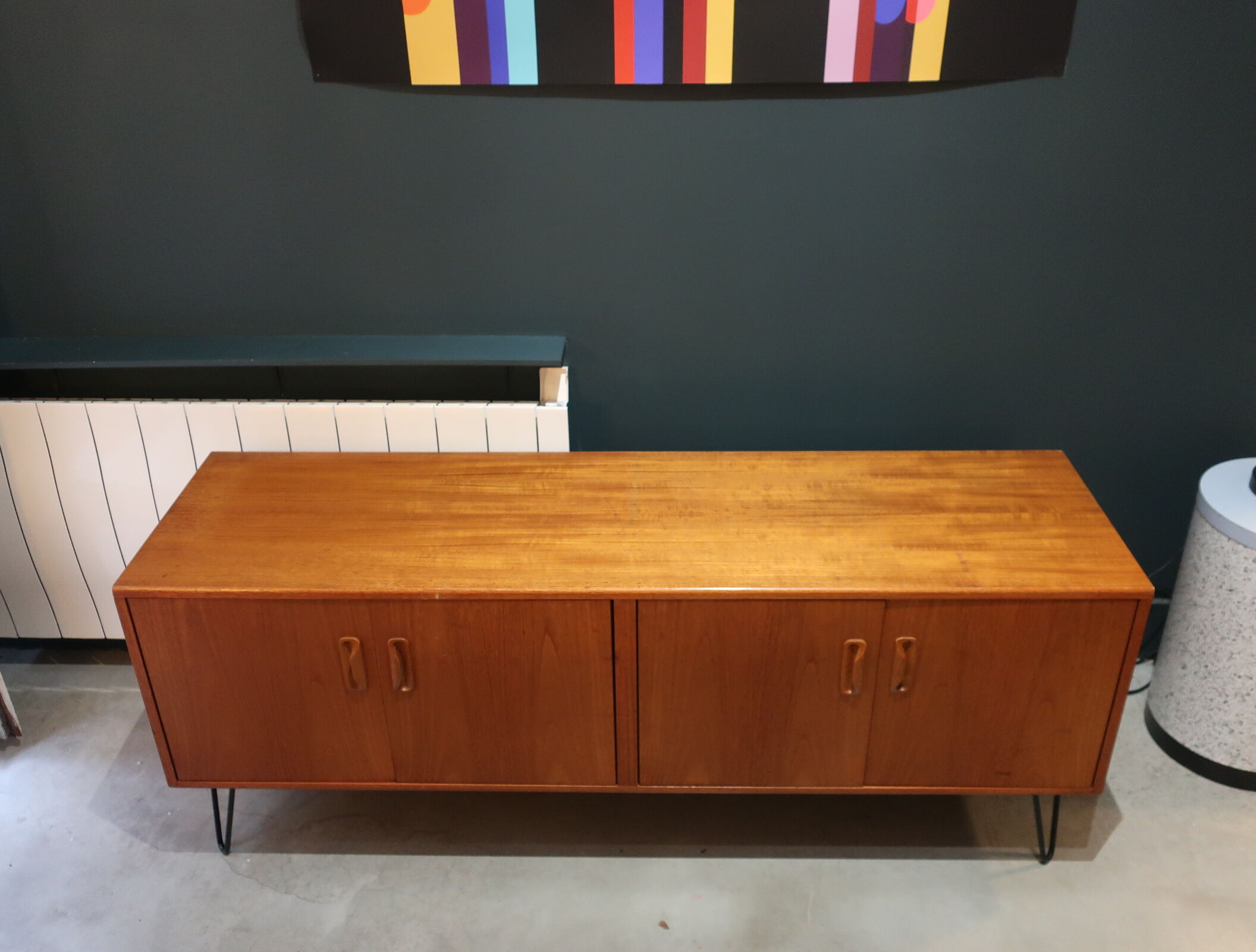 Teak string from the 60s foot pins