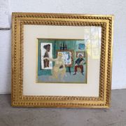 Huile modèle nue encadrée