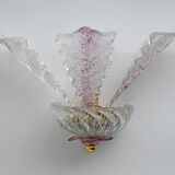 Pair of Classic Italian Murano Glass Leafs Wall Sconces, 1960s