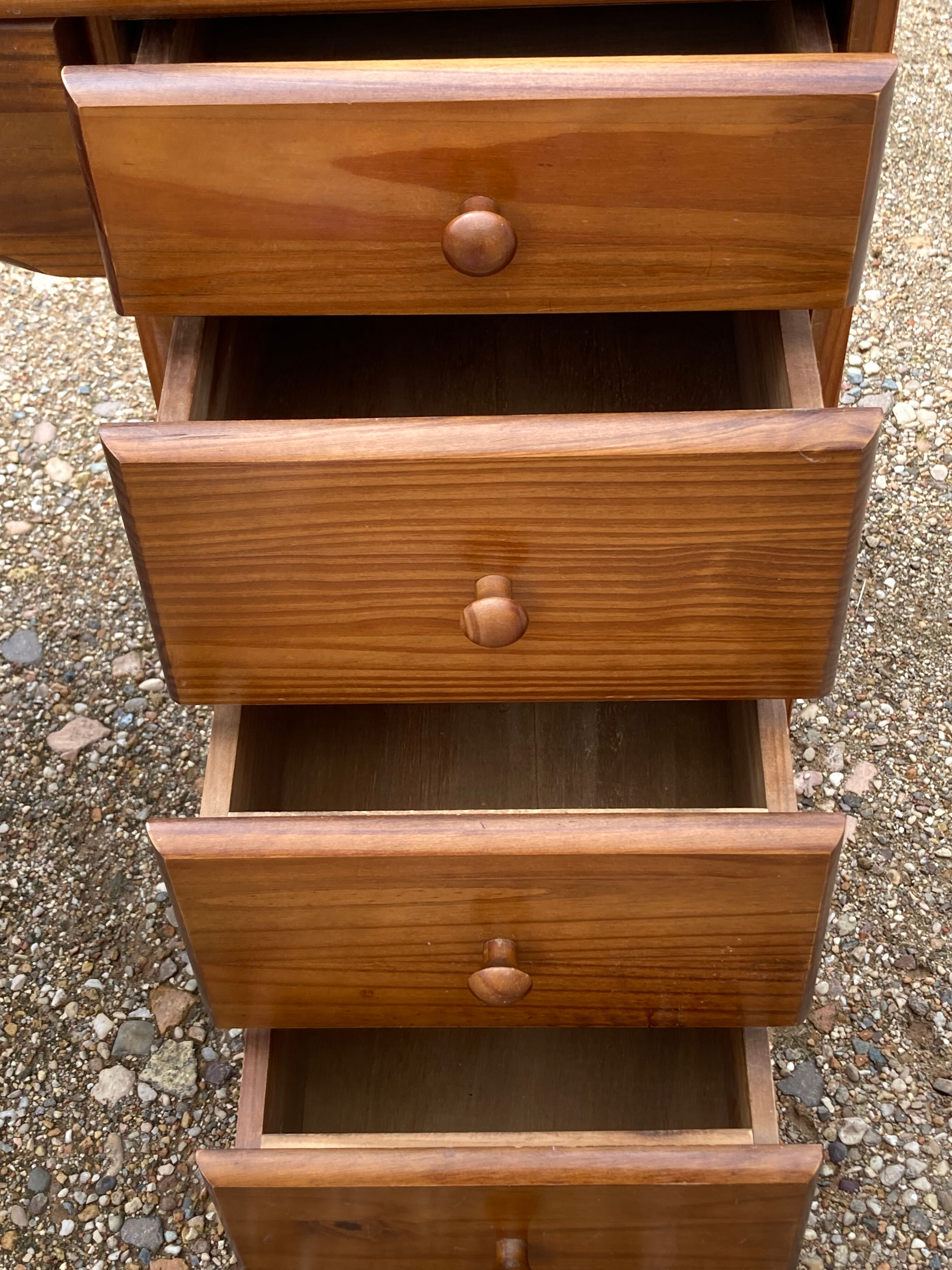 XXth pine cylinder desk