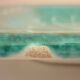 Square dish in glazed ceramic, scarified, signed Jacques Sagan Vallauris,