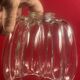 Abat jour suspension verre moulé vers 1960