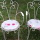 Lot of 5 armchairs for wrought iron garden lounge