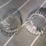 Vintage cups in transparent glass