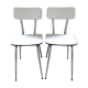 Pair of white formica and slender feet of the 60s Chair