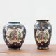 Antique Japanese porcelain vases, Meiji period, 19th century, oriental porcelain art, in