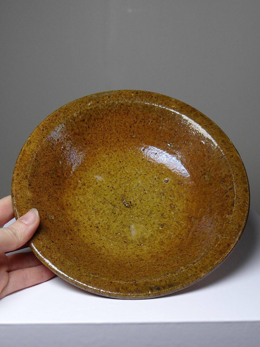 Small ceramic bowl, clay, vintage artisan style Tamegroute.