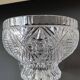 Molded crystal candy cup/dish/boho chic. art deco. starry/cross/leafy patterns, petals
