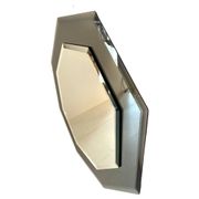 Vintage octagonal mirror in beveled glass, Italy 1960 's