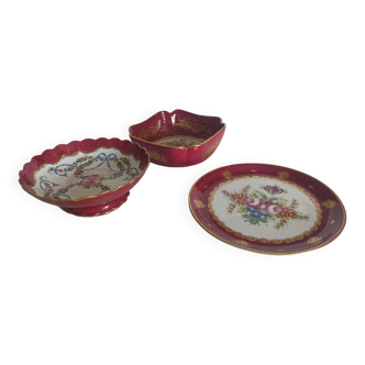 Set of Puillivuit porcelain serving dishes