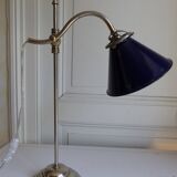 Workshop lamp in brass and nickel iron