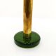Scandinavian candle holder Gnosjö green glass and brass 1960