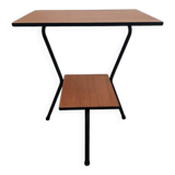 1960s modernist side table – tubular structure & double top