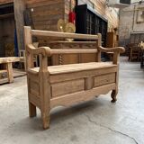 Banc coffre en chêne massif