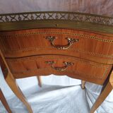 Pair of bedside tables "bean" style louis XV marked
