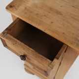 Elegant Art Deco wooden nightstand with drawer, France 1930s