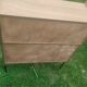 Vintage antique display shelf with Scandinavian tapered legs.