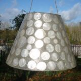 Resin lampshades and vintage mother-of-pearl lozenges