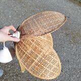 Suspension lampshade rattan straw flower