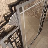 Art Deco trumeau mirror in steel