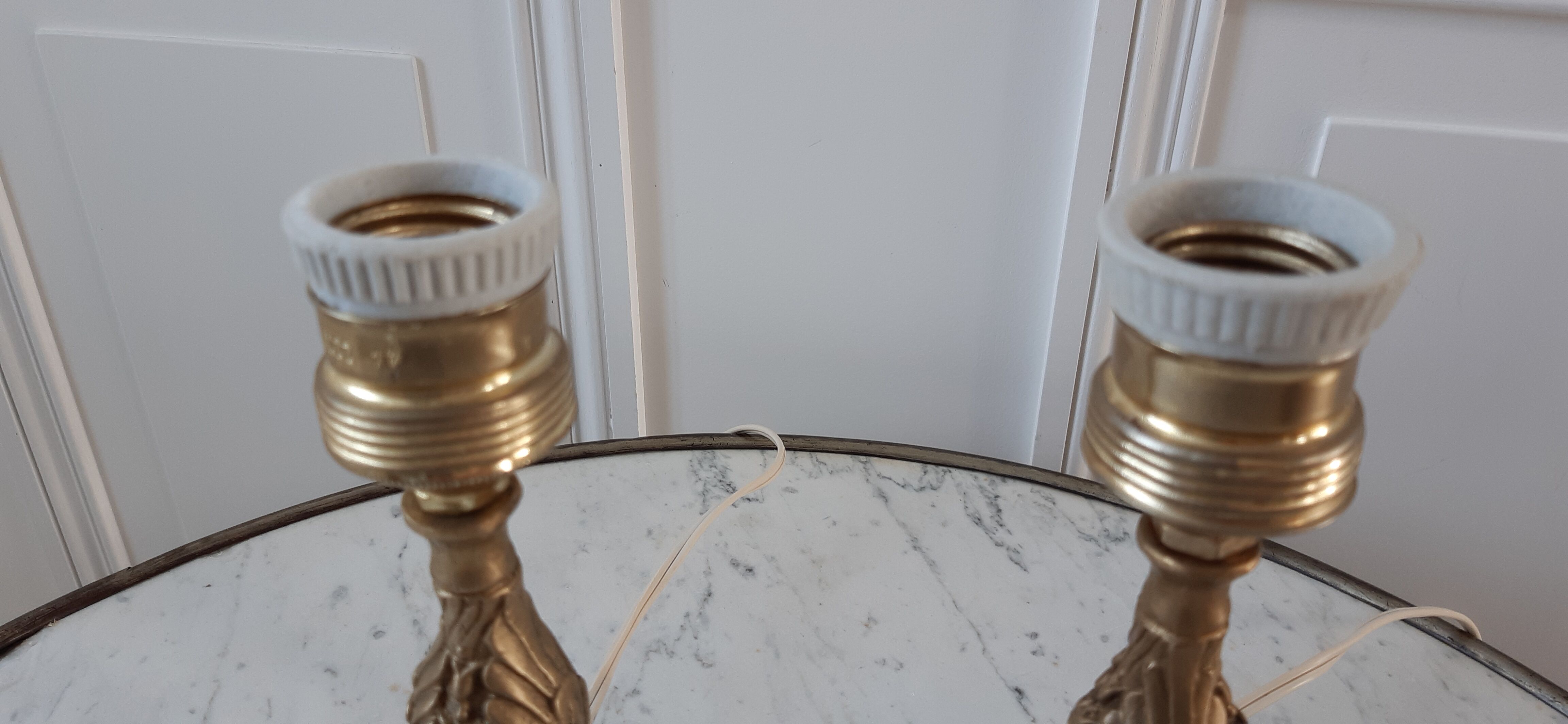 Pair of brass lamp 30-40s