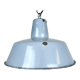 Industrial grey enamel factory pendant lamp, 1960s
