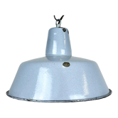 Industrial grey enamel factory pendant lamp, 1960s