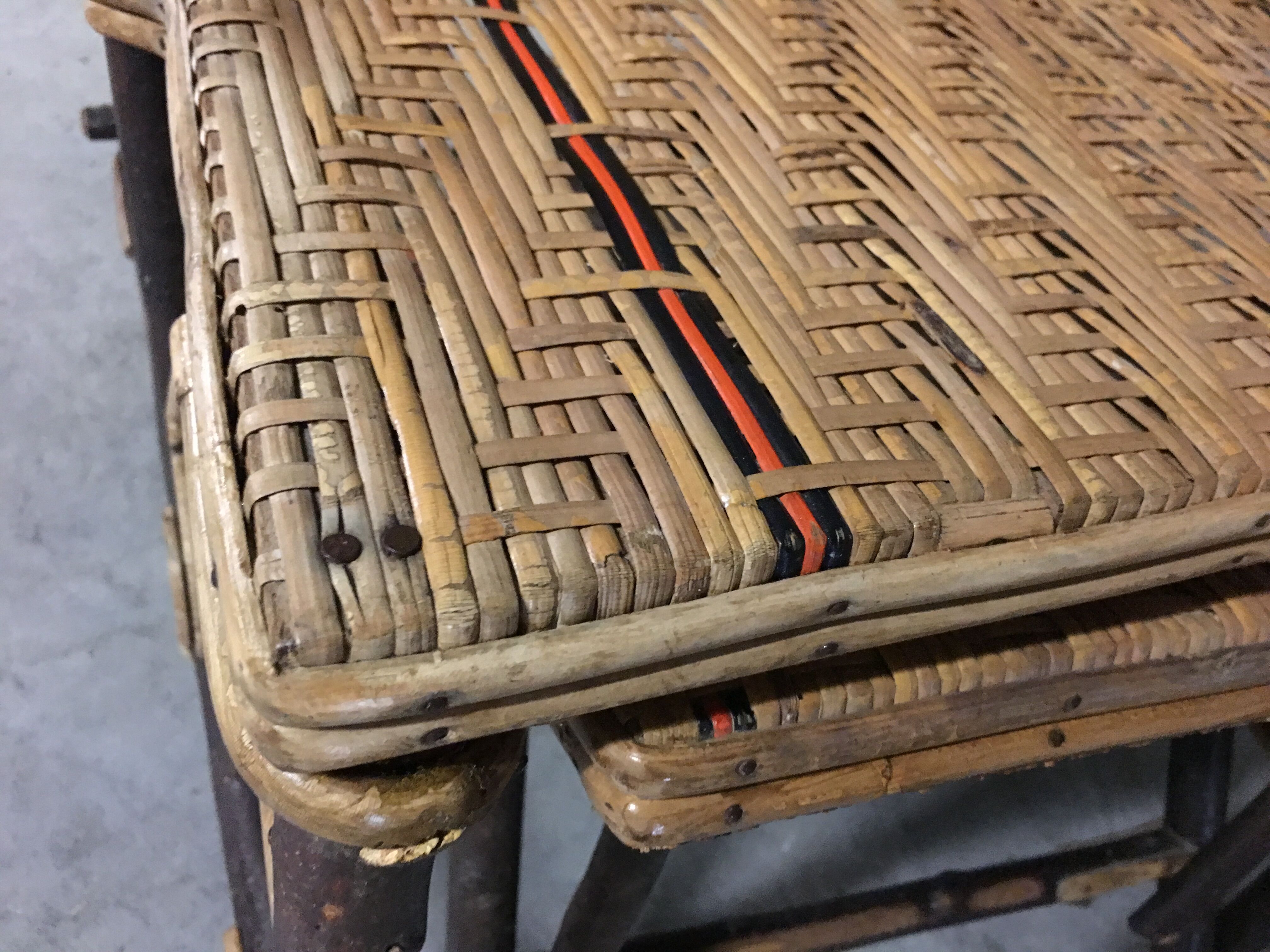 Lounge chair 60s rattan