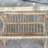 Vintage rattan magazine door