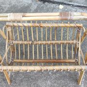 Vintage rattan magazine door
