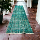 Vintage distressed turkish rug runner