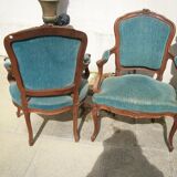 Paire de fauteuils cabriolet