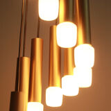 Lampe cascade des années 1970 en laiton